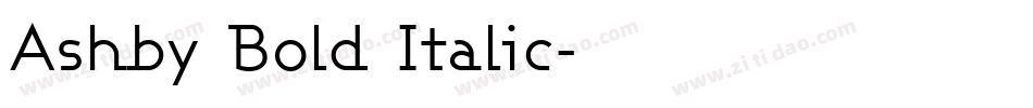 Ashby Bold Italic字体转换
